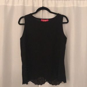 Detailed black dress tank